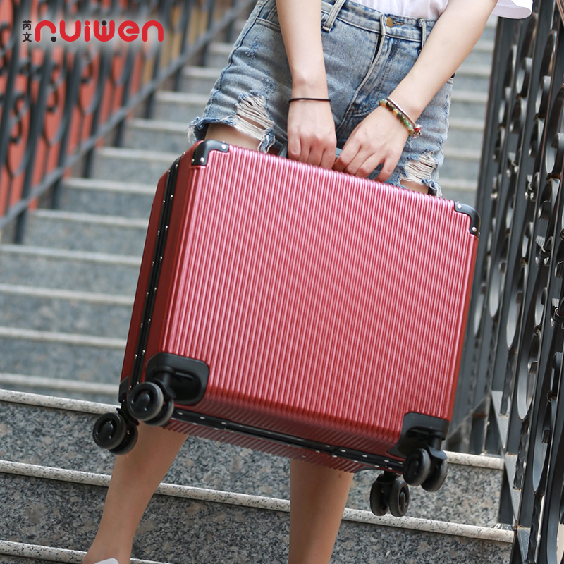 Draw bar box 18 Universal wheel lovely suitcase trunk Mini Aluminum frame small-scale Boarding casein the Leather/Lady bags/Men's bag, Suitcase category - from Buy2taobao.com to provide professional Taobao agent buy service