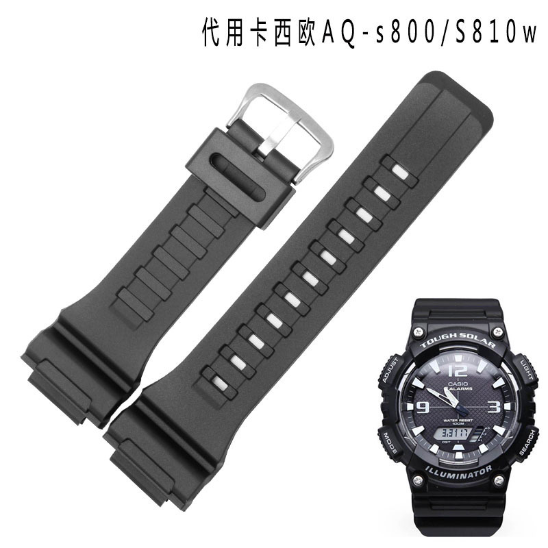 硅胶表带适配卡西欧AQ-S810W/S800学生时尚潮流运动防水表男表带|ruв категории часы, аксессуары - от Buy2taobao.com для оказания профессиональной услуги покупки агента Taobao