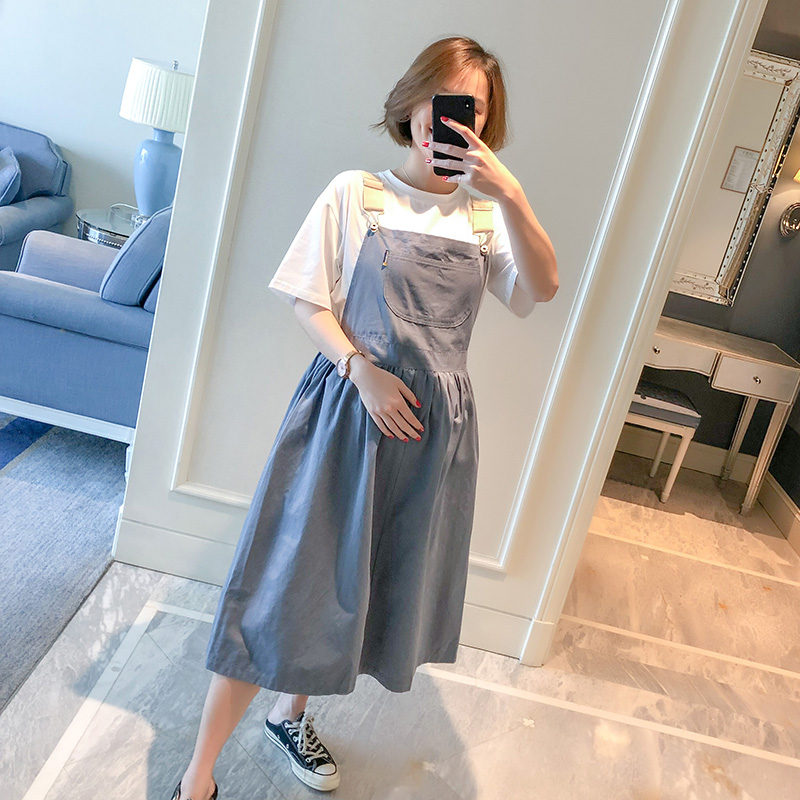 小淘黎孕妇装2019夏季新品撞色可调节韩版显瘦休闲辣妈外出背带裙|msdalam kategori Bekalan Ibu / Ibu / Pemakanan, bersalin, pakaian - dari Buy2taobao.com untuk memberikan perkhidmatan ejen Taobao profesional membeli