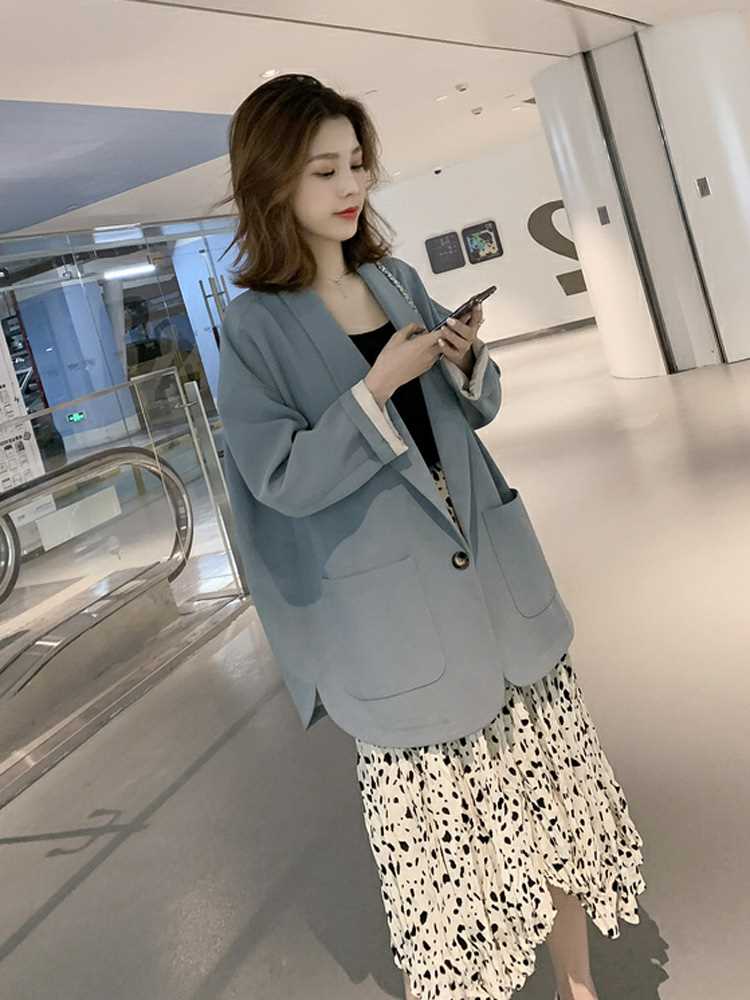 Big size dress 2019 spring clothes new pattern Korean Edition Easy Show thin Fat sister Western style Net Red leisure time Small suit coatin the Women's clothing/Boutique , Large size women category - from Buy2taobao.com to provide professional Taobao agent buy service
