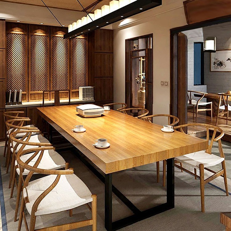 美式loft实木办公桌工作台简约现代大型会议桌长桌工业风办公家具|ruв категории коммерческий/офисная мебель, офисная мебель, стол, стол - от Buy2taobao.com для оказания профессиональной услуги покупки агента Taobao