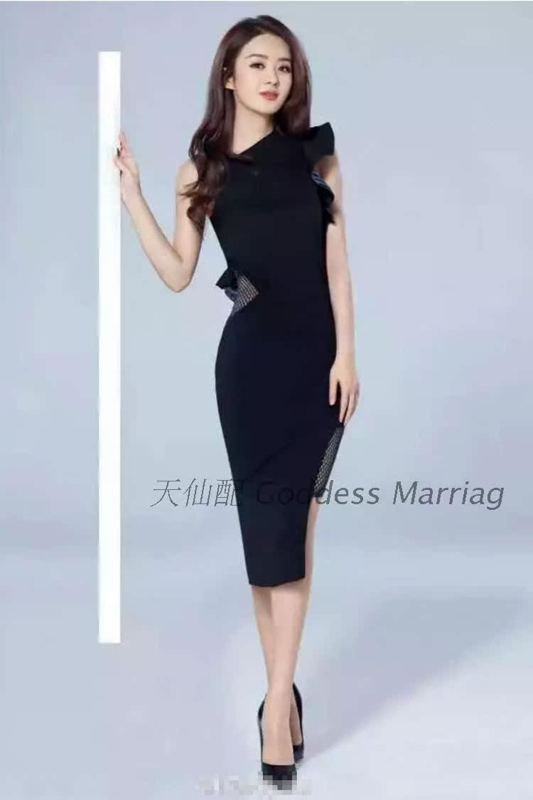 。韩版黑色晚宴小礼服连衣裙短款时尚修身显瘦年会晚礼服女2018新在类目 女装/女士精品, 婚纱/旗袍/礼服, 礼服/晚装中 - 来自Buy2taobao.com提供专业的淘宝代购服务