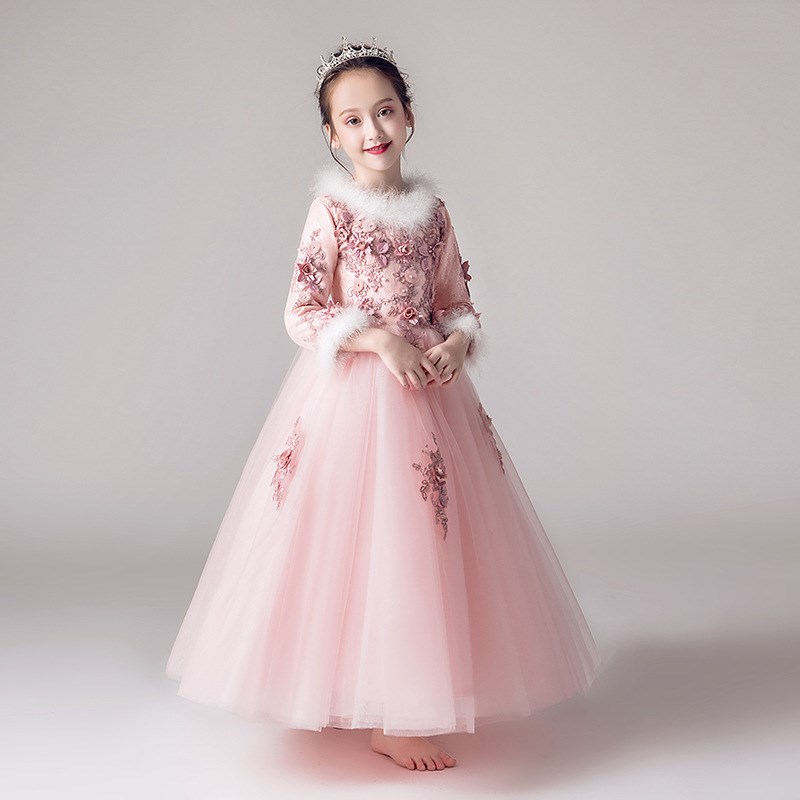 初春女童粉色生日公主裙加厚长袖花童婚纱裙儿童演出服晚礼服秋。在类目 女装/女士精品, 婚纱/旗袍/礼服, 礼服/晚装中 - 来自Buy2taobao.com提供专业的淘宝代购服务