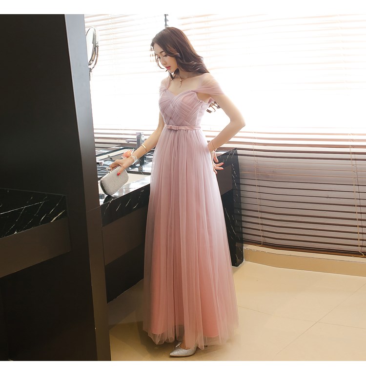 2018新款豆沙色伴娘礼服结婚姐妹装修身显瘦韩式长款伴娘团绑带裙在类目 女装/女士精品, 婚纱/旗袍/礼服, 礼服/晚装中 - 来自Buy2taobao.com提供专业的淘宝代购服务