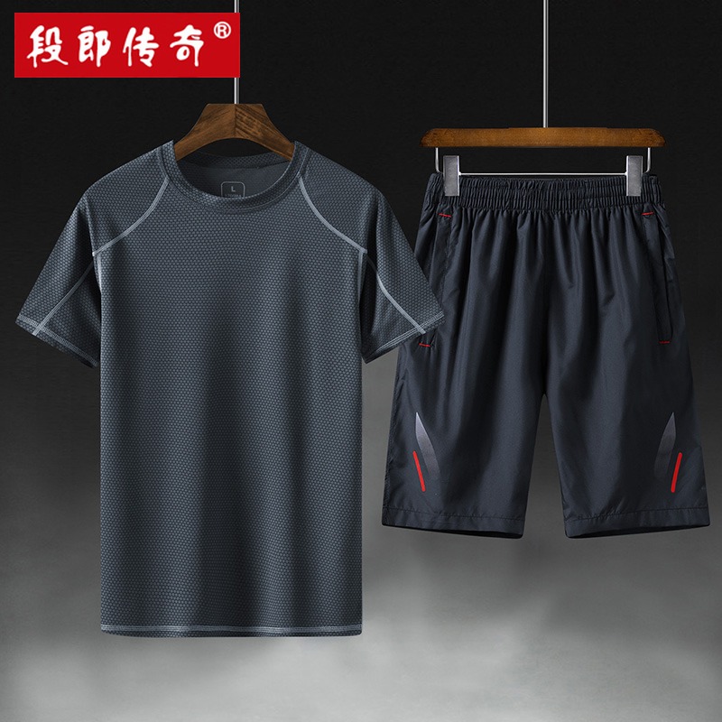 段郎传奇运动套装男夏跑步健身短裤男士五分裤子休闲短袖速干T恤|ruв категории Мужская одежда, костюм, досуг, спортивный костюм - от Buy2taobao.com для оказания профессиональной услуги покупки агента Taobao