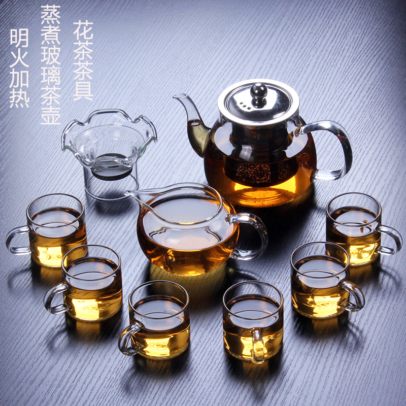 透明耐熱玻璃茶具套裝功夫茶泡茶器加熱可煮養生茶花茶紅茶沖茶器在類目 餐飲具, 茶具, 功夫茶具中 - 來自Buy2taobao.com提供專業的淘寶代購服務