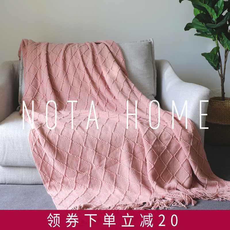 新款北欧床尾毯装饰床搭休闲毯子样板房午休毯空调毯冬季毛线搭毯在类目 床上用品, 休闲毯/毛毯/绒毯中 - 来自Buy2taobao.com提供专业的淘宝代购服务