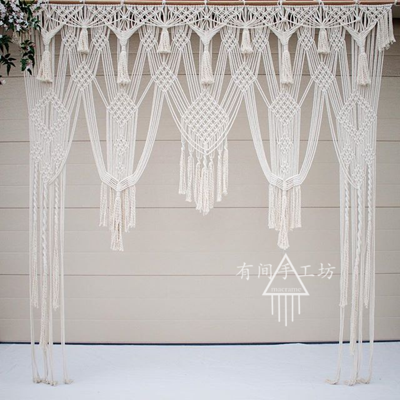 manual weave Showcase Partition curtain Homestay door curtain curtain wedding Tapestries outdoors Wedding celebration background tassels Hanging curtainin the Home Fabric , Tapestry/Tapestry category - from Buy2taobao.com to provide professional Taobao agent buy service