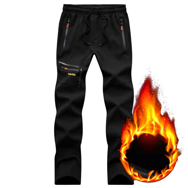 Casual pants Autumn and winter Plush thickening keep warm cotton-padded trousers dad Trousers Straight Sports pants Large trousersin the Men's clothing, Casual pants category - from Buy2taobao.com to provide professional Taobao agent buy service