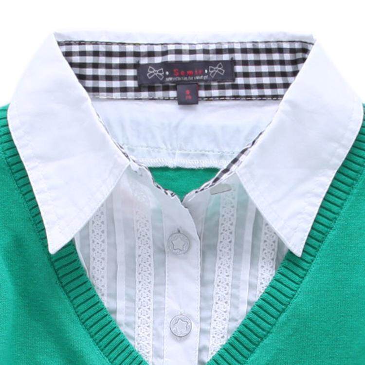 <em>森马</em> 春装<em>女装</em>时尚假两件套<em>针织衫</em>毛衫原价15