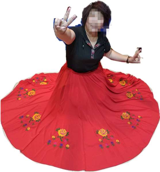 新疆民族服装女士舞蹈演出半身裙子款绣花广场舞大码妈大摆长裙子在类目 女装/女士精品, 唐装/民族服装/舞台服装, 民族服装/舞台装中 - 来自Buy2taobao.com提供专业的淘宝代购服务