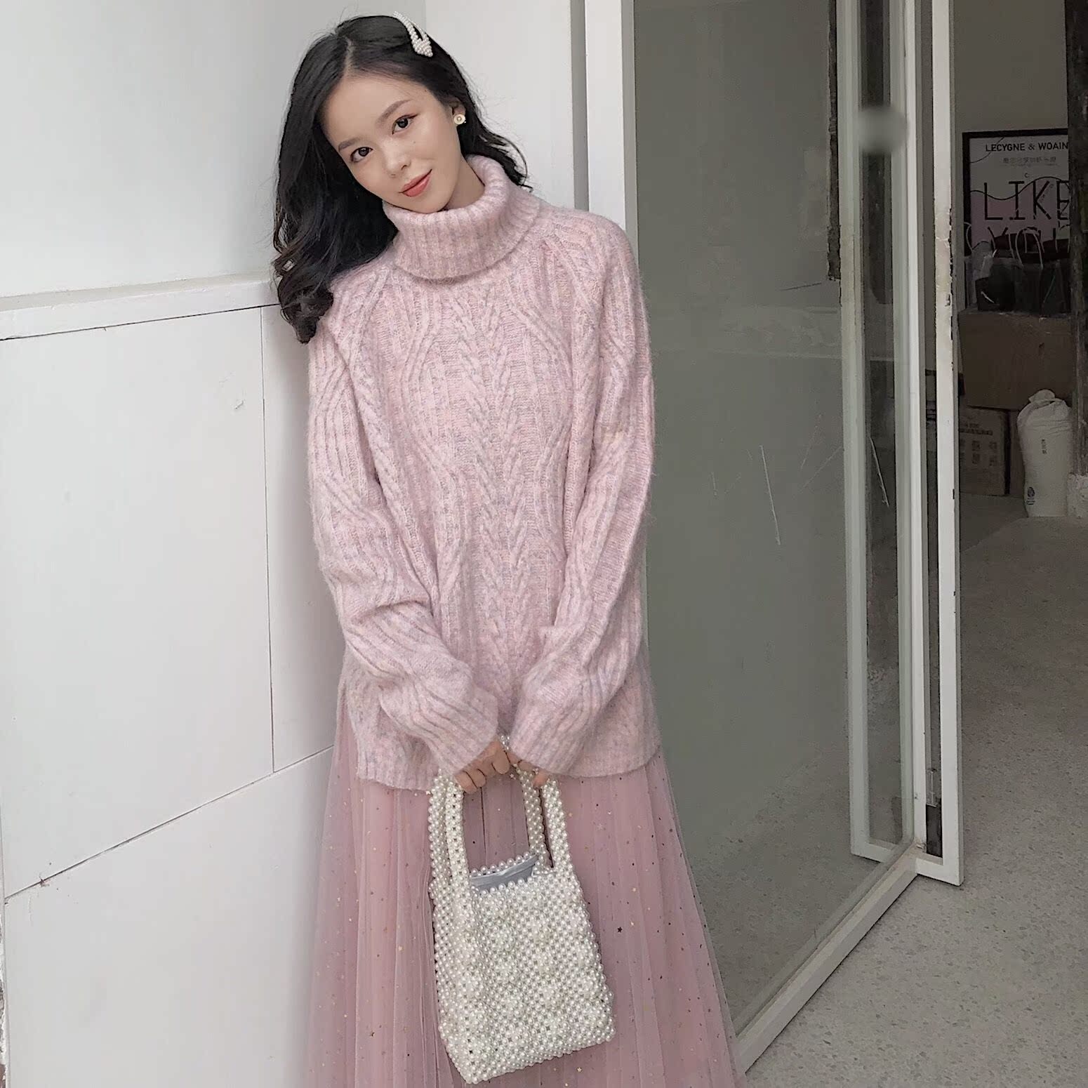 毛衣秋冬新款韩版港味宽松加厚条纹短款慵懒风高领针织衫女在类目 女装/女士精品, 毛衣中 - 来自Buy2taobao.com提供专业的淘宝代购服务