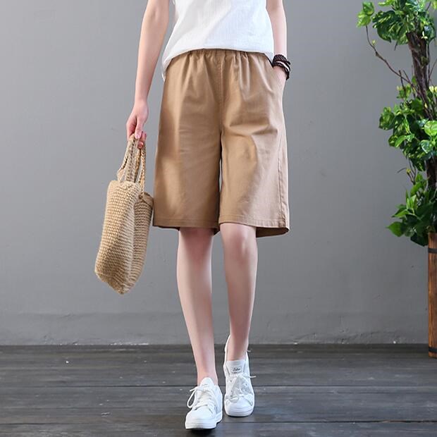 亚麻五分裤女夏季棉麻中裤麻料纯色休闲裤宽松大码5分亚麻短裤女在类目 女装/女士精品, 裤子, 休闲裤中 - 来自Buy2taobao.com提供专业的淘宝代购服务