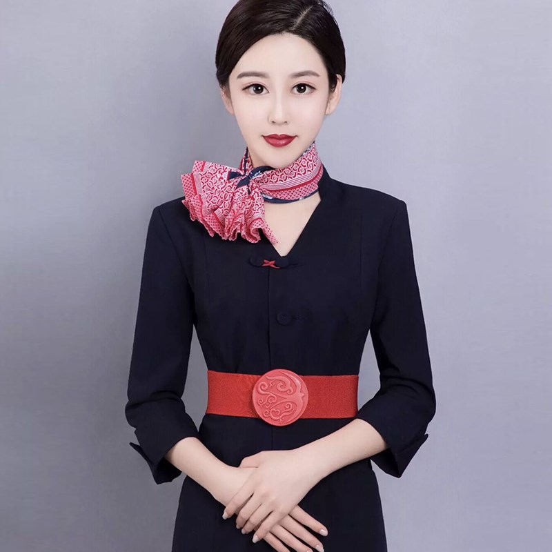 Eastern Stewardess uniform Occupation suit Dress Self cultivation Show thin Dress Reception Beautician coverallin the Women's clothing/Boutique , Set/Student uniforms/Work uniforms , Career skirt suits category - from Buy2taobao.com to provide professional Taobao agent buy service