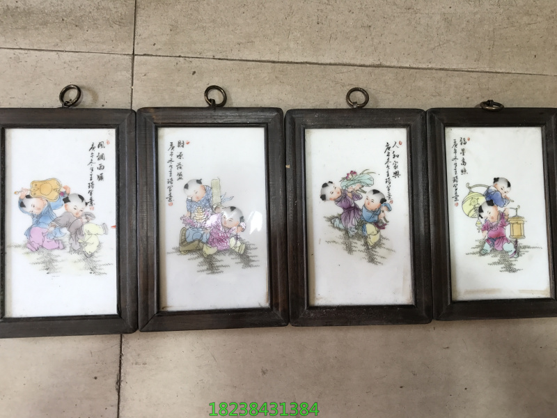 To fake something antique Jingdezhen Ceramic Board Painting Famous person Hand drawn Four screen Hanging picture Mural home a living room Bedroom decorative paintingin the Home accessories , Decorative painting , Modern decorative painting category - from Buy2taobao.com to provide professional Taobao agent buy service