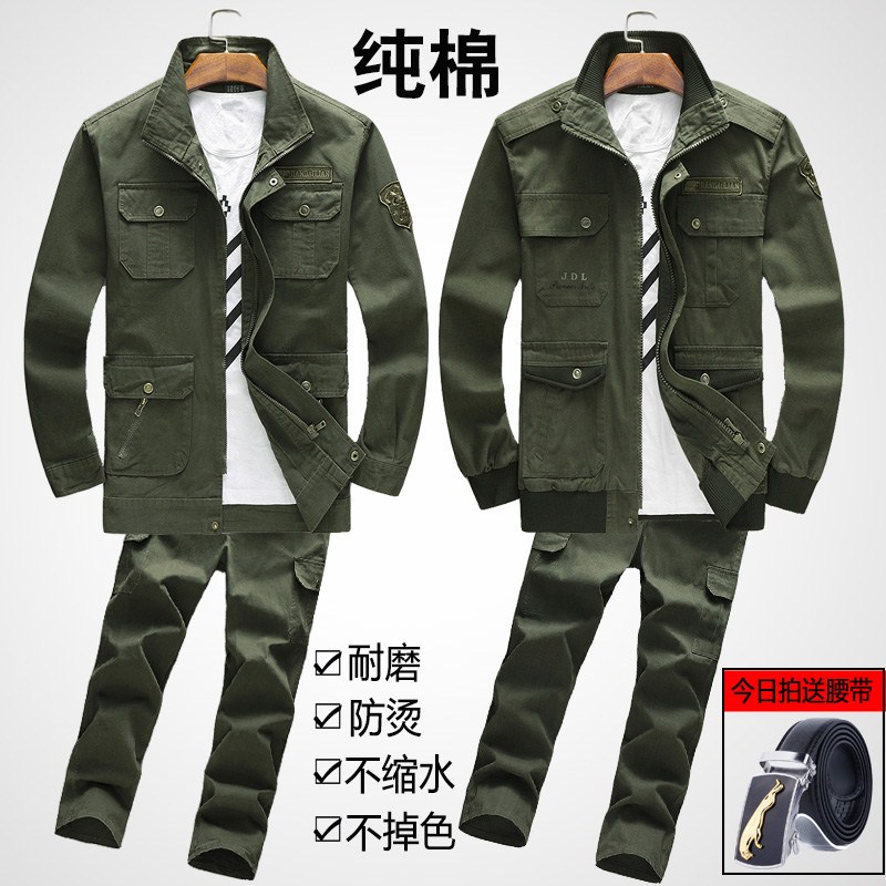Electric welding coverall suit Anti scald Flame retardant thickening Welder summer Labor uniforms spring and autumn pure cotton wear-resisting work clothesin the Men's clothing, Set , Tooling uniform category - from Buy2taobao.com to provide professional Taobao agent buy service