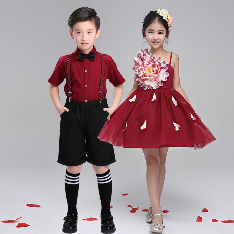 2019儿童合唱服装演出服男女童少儿小学生朗诵小主持人礼服公主裙|ruв категории Детская одежда, детский костюм - от Buy2taobao.com для оказания профессиональной услуги покупки агента Taobao