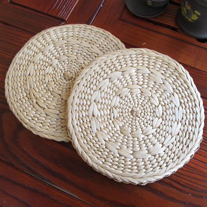 Straw heat insulation mat Bowls mat Doily Coaster Potholders Dishes pad Round anti-hot pad Table matsin the Tableware , Tableware , Placemats category - from Buy2taobao.com to provide professional Taobao agent buy service