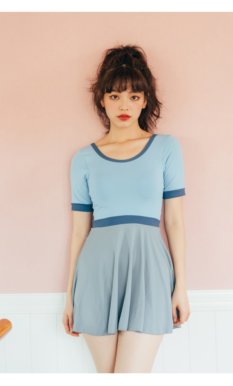 2019 new pattern Swimming suit the republic of korea conservative Show thin Flat angle Fission Skirt student motion girl Short sleeved Swimwearin the Sports/Yoga/Fitness/Fans supplies , Swim , Split swimsuit category - from Buy2taobao.com to provide professional Taobao agent buy service
