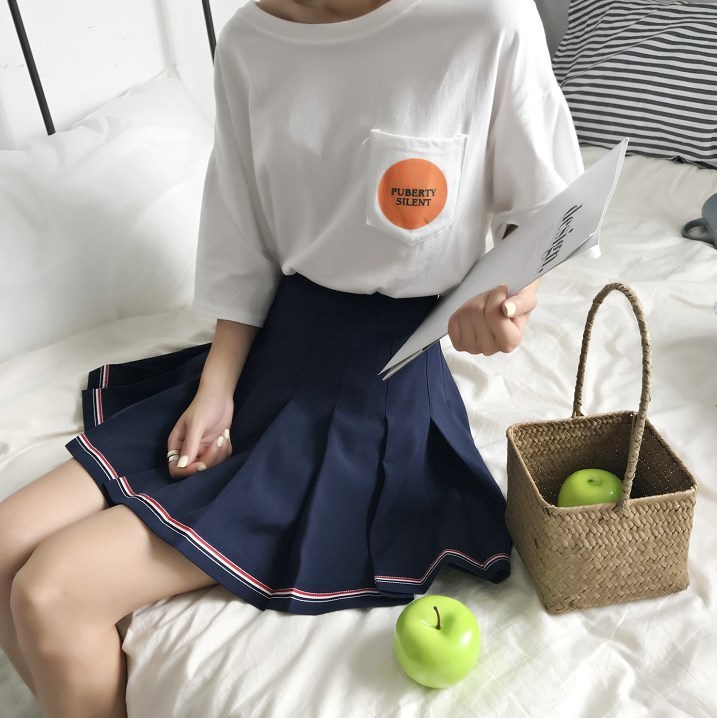 夏裝女裝韓版學院風高腰百褶裙顯瘦A字裙半身裙短裙學生A型傘裙在類目 女裝/女士精品, 半身裙中 - 來自Buy2taobao.com提供專業的淘寶代購服務