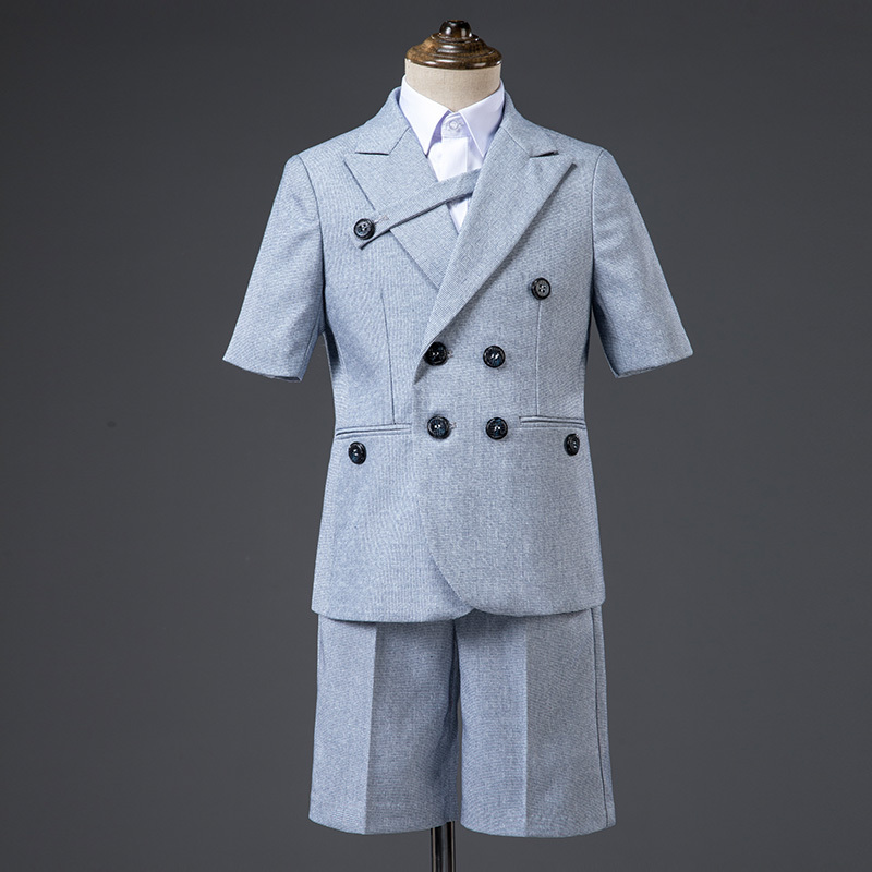 儿童短袖西装套装花童帅气礼服男童钢琴演出服中大童英伦小西服夏|ruв категории Детская одежда, пальто/пиджак/пальто, костюм/небольшой костюм - от Buy2taobao.com для оказания профессиональной услуги покупки агента Taobao