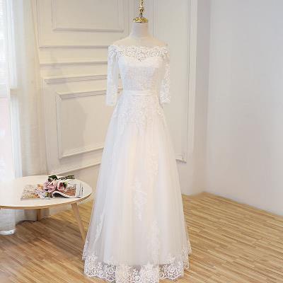 礼服结婚礼服2018婚纱新款一字晚装肩拖地拖尾修身显瘦韩版一字|ruв категории Женская одежда, Cвадебные платья, платье/вечернее платье - от Buy2taobao.com для оказания профессиональной услуги покупки агента Taobao