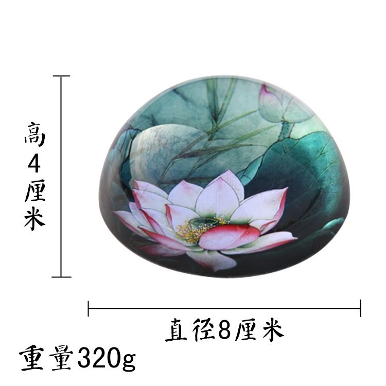 包邮 创意文房四宝中国风粉莲水晶半球镇纸镇尺工艺书房摆件|ruв категории электронный словарь/электрический бумажных книг/канцелярские принадлежности, рисовальный прибор/живописи материалов/каллиграфия товаров, пресс - папье - от Buy2taobao.com для оказания профессиональной услуги покупки агента Taobao