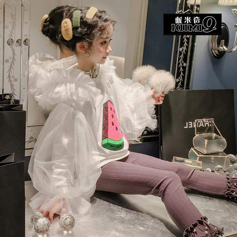 京東正品牌 洋氣女童連帽衛衣立體西瓜拼紗燈籠袖女孩上衣2019春在類目 童裝/嬰兒裝/親子裝, 衛衣/絨衫中 - 來自Buy2taobao.com提供專業的淘寶代購服務