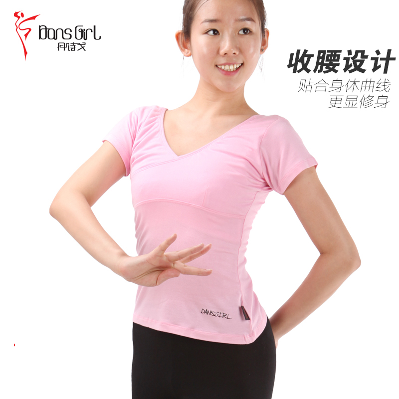 丹诗戈舞蹈上衣女成人交叉V领修身短袖芭蕾舞蹈练功服 瑜伽健身服|msdalam kategori sukan/Yoga/kecergasan/bekalan peminat, Dance/Aerobik/Gymnastics, Aerobik, Baju senamrobik - dari Buy2taobao.com untuk memberikan perkhidmatan ejen Taobao profesional membeli