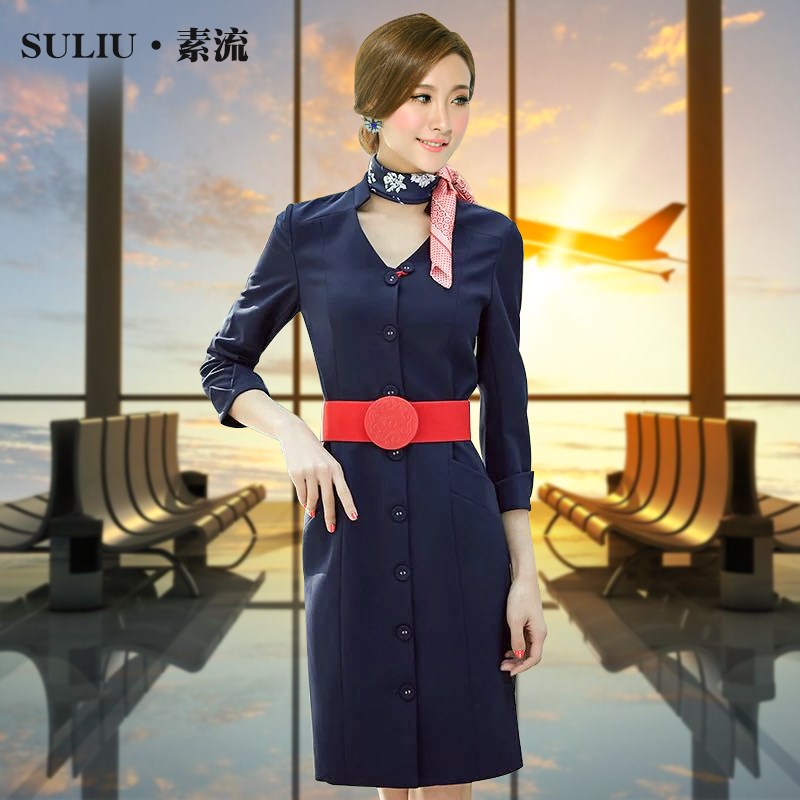 东航空姐制服职业套装修身连衣裙美容售楼顾问工作服空乘面试服装在类目 女装/女士精品, 套装/学生校服/工作制服, 职业女裙套装中 - 来自Buy2taobao.com提供专业的淘宝代购服务