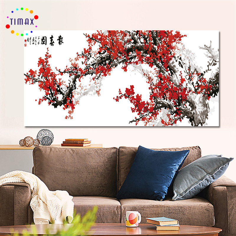 油画客厅花卉景手画大幅 发财树diy工绘数码填色油彩装饰数字在类目 家居饰品, 装饰画, DIY/数字油画中 - 来自Buy2taobao.com提供专业的淘宝代购服务