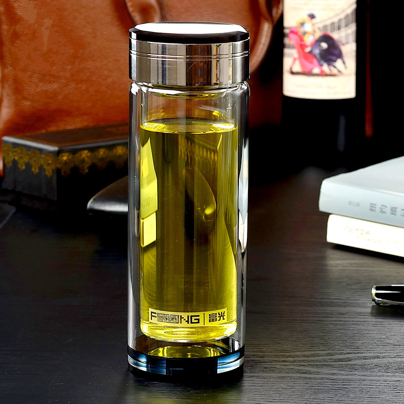 quality goods Tomimitsu Colorless transparent Glass sub- high-grade Gift box packaging business affairs Water cup man double-deck G1202-320in the Tableware , Cup/Cups/Kettle , Glass category - from Buy2taobao.com to provide professional Taobao agent buy service