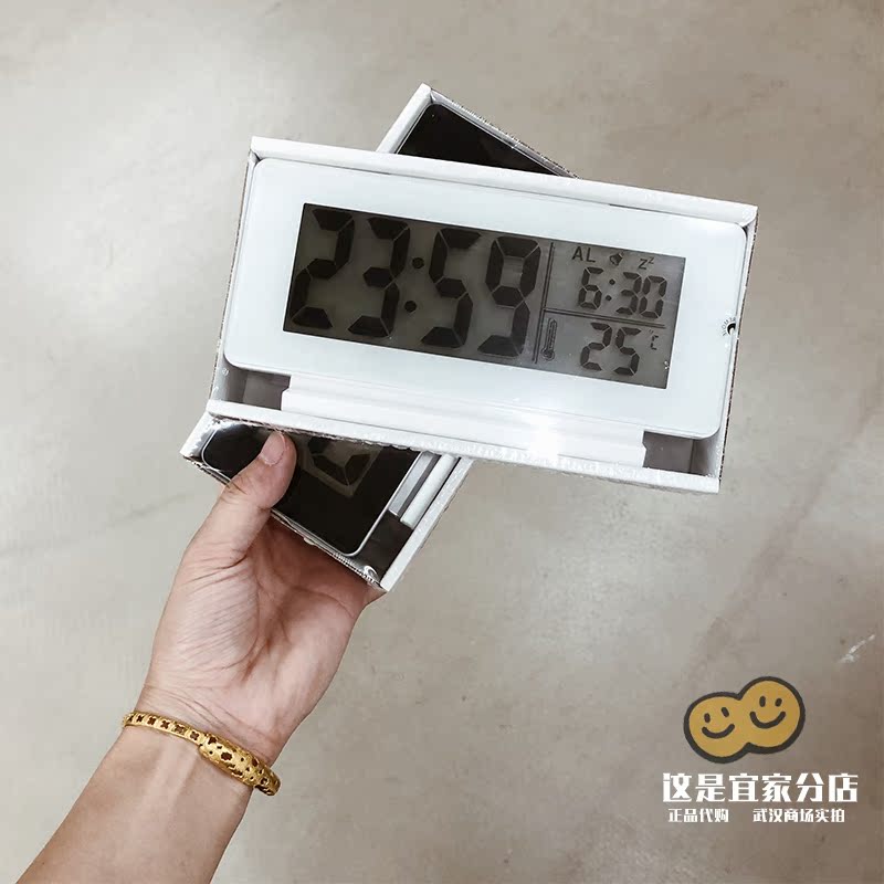 宜家家居代购数码简约欧式钟 温度计 电子闹钟 创意个性智能白色|ruв категории Домашний быт, часы, украшения дома/будильник, часы/будильник - от Buy2taobao.com для оказания профессиональной услуги покупки агента Taobao