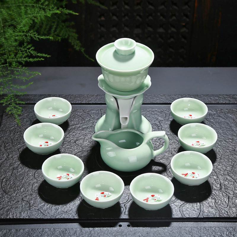 懶人泡茶自動茶具半全功夫茶杯茶壺喝茶禮盒套裝陶瓷家用壹套簡約在類目 餐飲具, 茶具, 功夫茶具中 - 來自Buy2taobao.com提供專業的淘寶代購服務