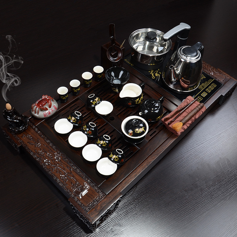 高档黑檀木八方聚福茶盘汝窑功夫茶具套装家用时来运转直销包邮在类目 餐饮具, 茶具, 整套茶具中 - 来自Buy2taobao.com提供专业的淘宝代购服务