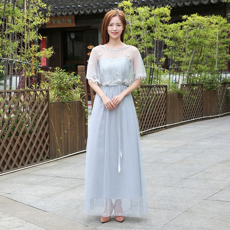 2019新款双肩合唱服年会晚礼服长款伴娘主持人迎宾礼仪服装修新款在类目 女装/女士精品, 婚纱/旗袍/礼服, 礼服/晚装中 - 来自Buy2taobao.com提供专业的淘宝代购服务