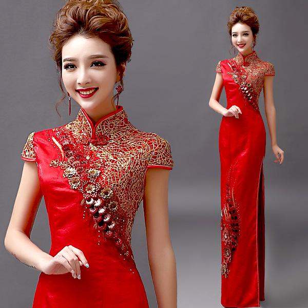 卡扣天使嫁衣中式紅色短袖新娘婚禮結婚敬酒服長款禮服旗袍演出服在類目 女裝/女士精品, 婚紗/旗袍/禮服, 旗袍中 - 來自Buy2taobao.com提供專業的淘寶代購服務