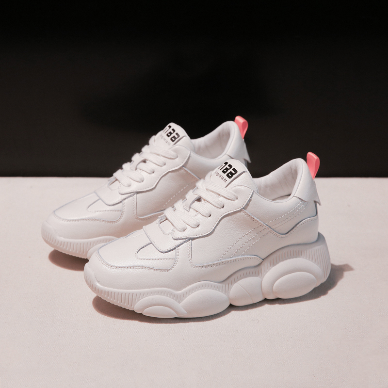 Little Bear Little White Shoes 2019 Spring new pattern Versatile Diddy Shoe Increase leisure time gym shoes The thickness of the bottom Women's Shoesin the Women's Shoes, Low shoes category - from Buy2taobao.com to provide professional Taobao agent buy service