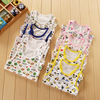 儿童工字莫代尔背心男童女童小女孩打底背心夏季薄款童装舞蹈服装