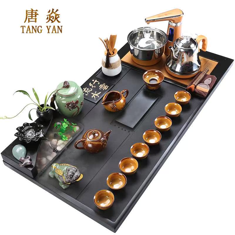 Black stone tea tray household Make tea Kungfu Online tea set suit fully automatic Electromagnetic furnace Large atomization Chahaiin the Tableware , Tea set , Tea tray category - from Buy2taobao.com to provide professional Taobao agent buy service