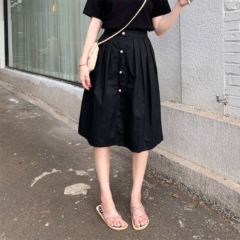 HiDou嚴痘痘丨花苞半身裙女2019夏新中長款純棉文藝簡約顯瘦百搭在類目 女裝/女士精品, 半身裙中 - 來自Buy2taobao.com提供專業的淘寶代購服務