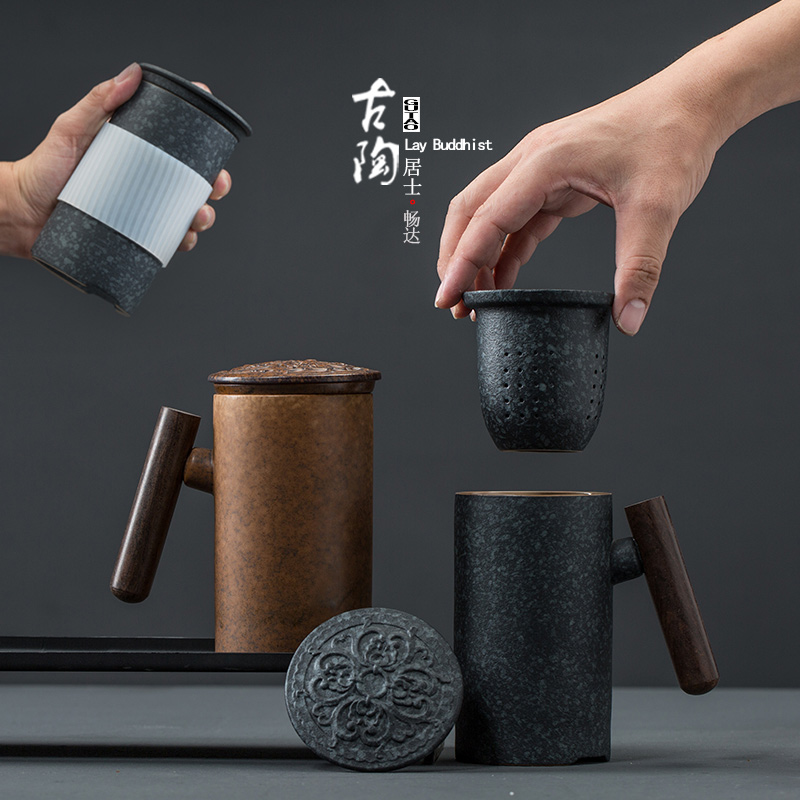创意马克杯过滤陶瓷茶杯办公室茶水分离泡茶杯带盖杯子大容量水杯|ruв категории посуда, кубок/кубок/чайник, кружка - от Buy2taobao.com для оказания профессиональной услуги покупки агента Taobao
