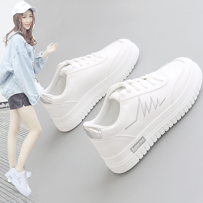 小白鞋女2019秋款新款百搭厚底网面学生夏季透气夏款白鞋子女潮鞋