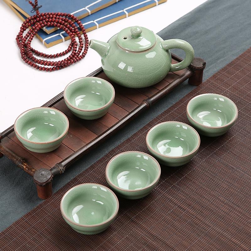 陶迷陶瓷功夫茶具茶道干泡盘日式茶具粗陶茶杯一壶两杯茶盘套装在类目 餐饮具, 茶具, 整套茶具中 - 来自Buy2taobao.com提供专业的淘宝代购服务