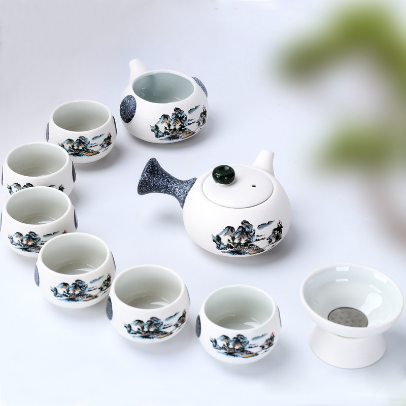 德化白瓷功夫茶具套装家用整套茶具茶壶茶杯茶海雪花釉亚光茶具|ruв категории посуда, чайный сервиз, кунг - Фу, чайный сервиз - от Buy2taobao.com для оказания профессиональной услуги покупки агента Taobao
