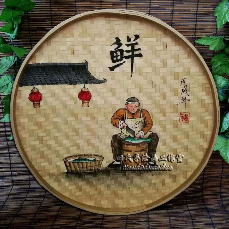农家院餐厅饭店农庄墙面挂件农家乐餐厅墙壁画装饰竹编餐厅画簸箕在类目 家居饰品, 壁饰中 - 来自Buy2taobao.com提供专业的淘宝代购服务