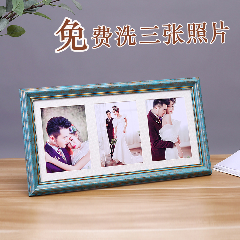 7-inch originality personality Triplet Conjoined Photo Frame Photo frame Swing sets combination Photo Frame Wedding dress Photo Photo Framein the Home accessories , Frame/Frames category - from Buy2taobao.com to provide professional Taobao agent buy service
