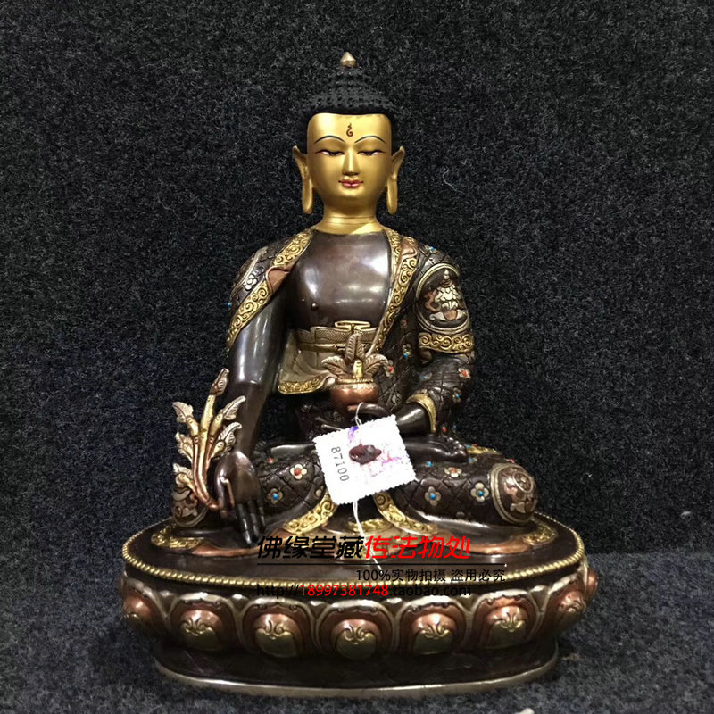 尼泊尔精品手工艺镶嵌宝石雕花八吉祥图案 药师佛 高33cm在类目 古董/邮币/字画/收藏, 宗教用品, 佛像/神像中 - 来自Buy2taobao.com提供专业的淘宝代购服务