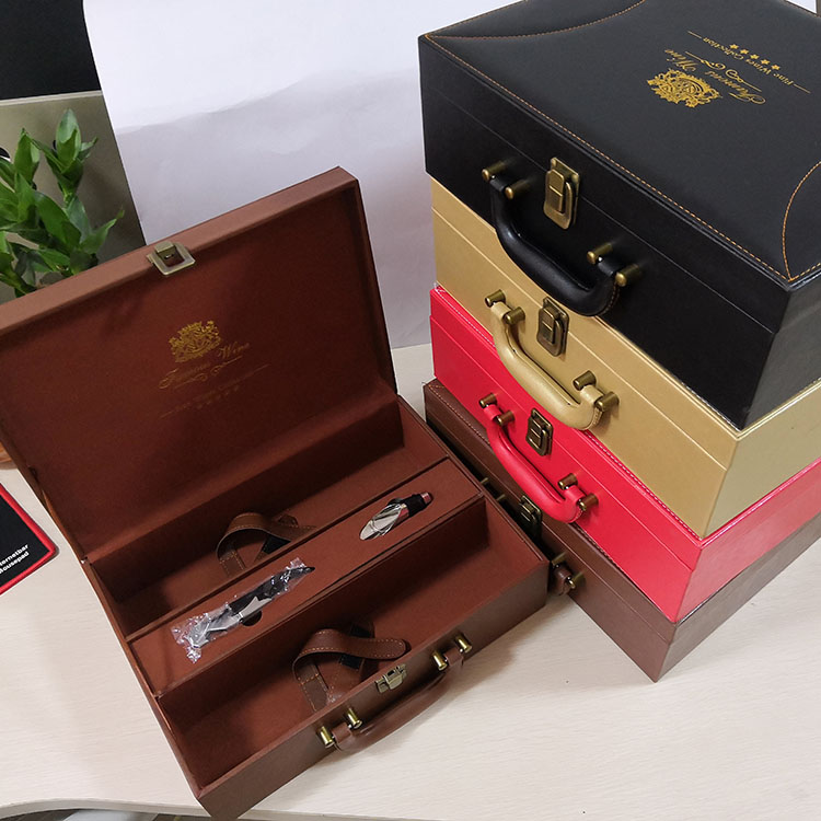 通用红酒盒双支 葡萄酒盒包装盒皮盒2只装 红酒礼品盒双只加宽|ruв категории посуда, до дна/бокал/вино, вино - от Buy2taobao.com для оказания профессиональной услуги покупки агента Taobao