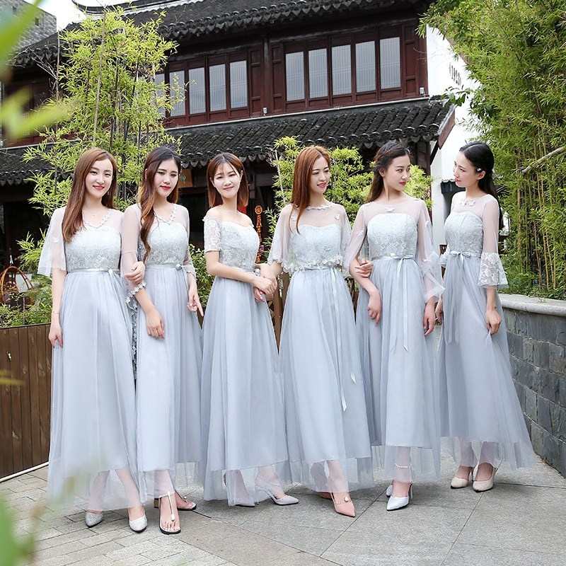 新款伴娘服長款韓版姐妹團禮服長裙修身宴會服秋冬年會晚禮服在類目 女裝/女士精品, 婚紗/旗袍/禮服, 禮服/晚裝中 - 來自Buy2taobao.com提供專業的淘寶代購服務